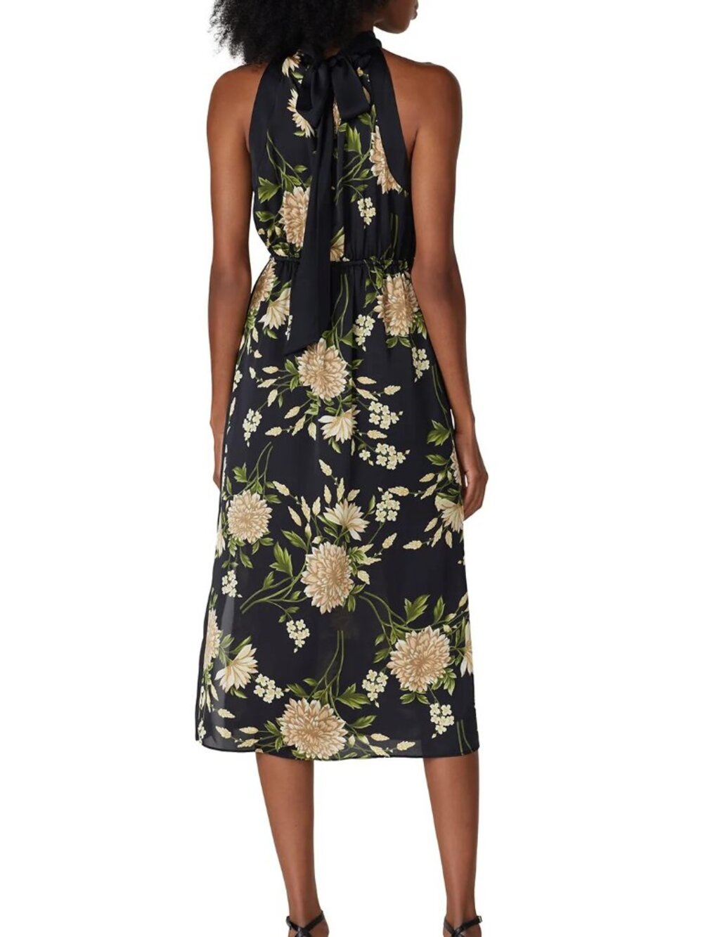 BCBGMAXAZRIA halter top floral dress